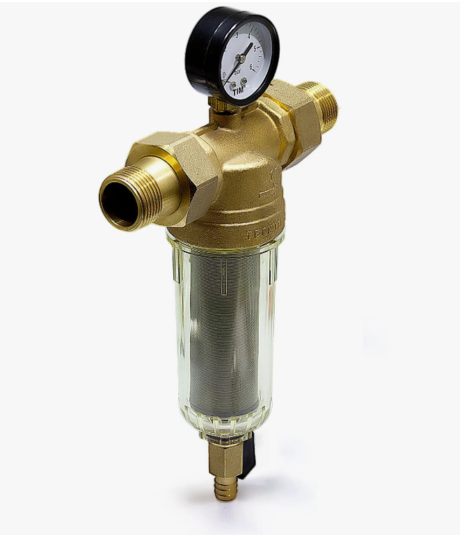 картинка Фильтр с редуктором давления  1"  для горячей воды TIM от магазина Твоя Труба